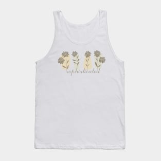 Sophisticated hand drawn flowers, inspirational meanings Tank Top